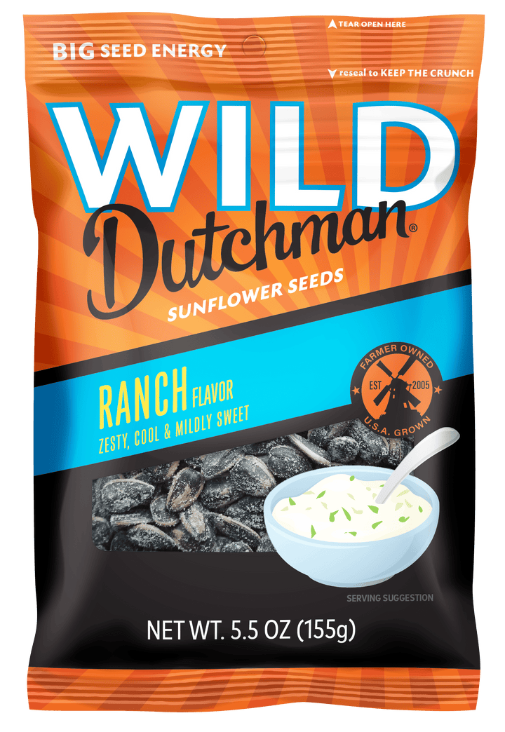 RANCH FLAVORED SUNFLOWER SEEDS • 5.5 OZ/12 pack